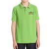 Custom Embroidered Jersey Polo Shirts for Youth Personalized Add Your Own Text Lime view 1