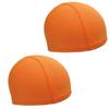 LIOOBO 2PCS Liner Cap Skull Cap Skull Liner hat Wicking Beanie Inner Cover Motorcycle Orange