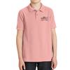 Custom Embroidered Jersey Polo Shirts for Youth Personalized Add Your Own Text Light Pink view 1