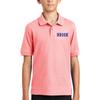 Custom Embroidered Jersey Polo Shirts for Youth Personalized Add Your Own Text Light Pink view 3