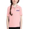 Custom Embroidered Jersey Polo Shirts for Youth Personalized Add Your Own Text Light Pink view 4