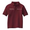 Custom Embroidered Polo Shirts for Youth Personalized Add Your Text Name Design Burgundy view 3