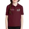 Custom Embroidered Polo Shirts for Youth Personalized Add Your Text Name Design Burgundy view 4