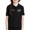 Custom Embroidered Polo Shirts for Youth Personalized Add Your Text Name Design Black view 4