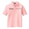 Custom Embroidered Polo Shirts for Youth Personalized Add Your Text Name Design Light Pink view 3