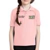 Custom Embroidered Polo Shirts for Youth Personalized Add Your Text Name Design Light Pink view 4
