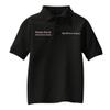 Custom Embroidered Polo Shirts for Youth Personalized Add Your Text Name Design Black view 3