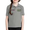 Custom Embroidered Polo Shirts for Youth Personalized Add Your Text Name Design Cool Grey view 4