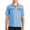Custom Embroidered Polo Shirts for Youth Personalized Add Your Text Name Design Light Blue view 1