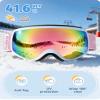 findway Kids Ski Goggles, Kids Snowboard Goggles for Boys Girls Toddler age 3-12 view 2