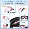 findway Kids Ski Goggles, Kids Snowboard Goggles for Boys Girls Toddler age 3-12 view 3