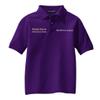 Custom Embroidered Polo Shirts for Youth Personalized Add Your Text Name Design Purple view 3
