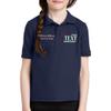 Custom Embroidered Polo Shirts for Youth Personalized Add Your Text Name Design Navy view 4