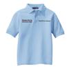 Custom Embroidered Polo Shirts for Youth Personalized Add Your Text Name Design Light Blue view 3