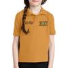 Custom Embroidered Polo Shirts for Youth Personalized Add Your Text Name Design Gold view 4