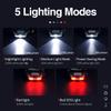 COSMOING Rechargeable Headlamp, 500 Lumen Ultra Bright Head Lamp 5 Lighting Modes with Red Light,IPX4 Waterproof Adjustable Strap Headlamp Flashlight for Adult Emergency, Running, Camping, Cycling view 2