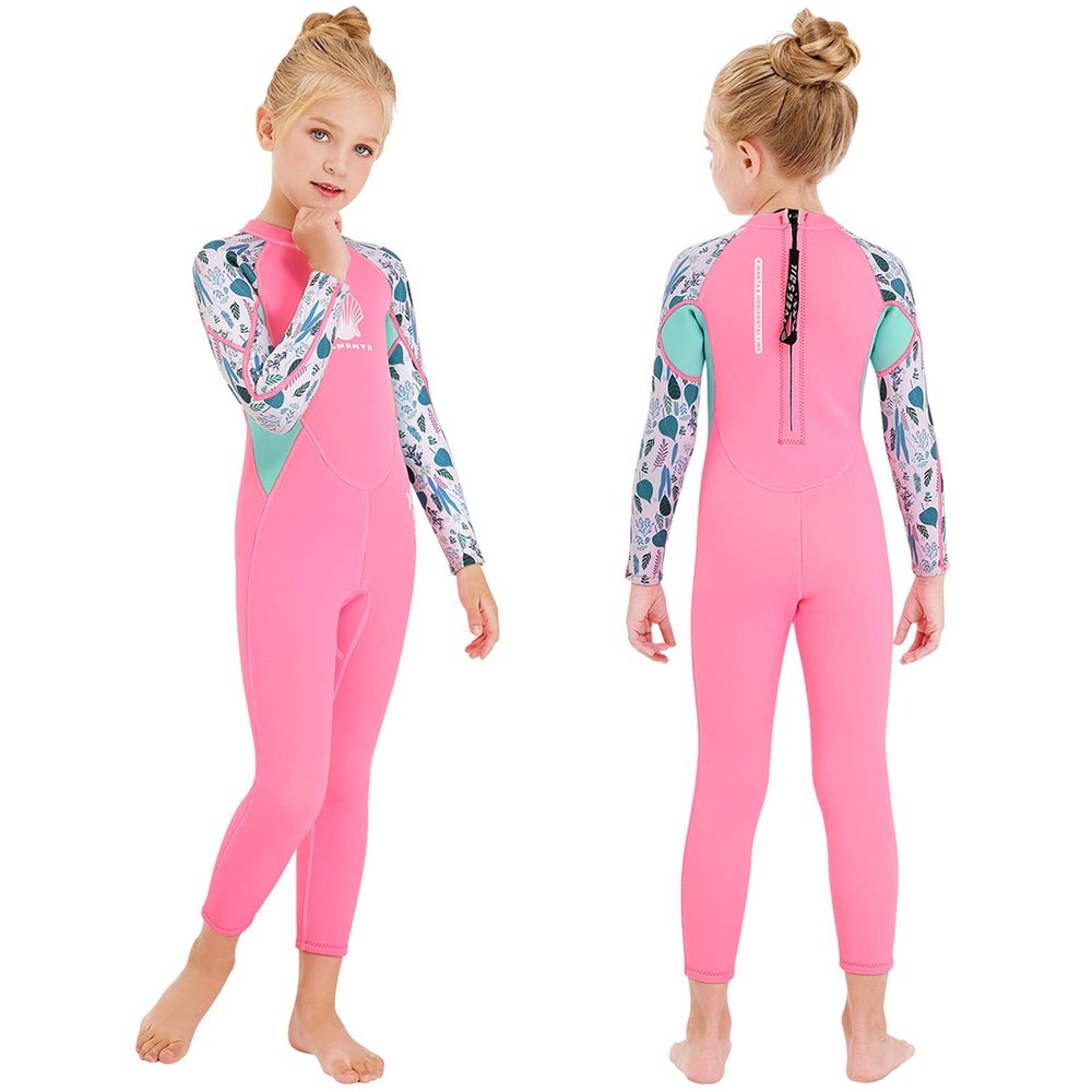 NATYFLY Kids Wetsuit, 2.5mm Neoprene Thermal Swimsuit, Full Wetsuit for Girls Boys and Toddler, Long Sleeve Kids Wet Suits for Swimming