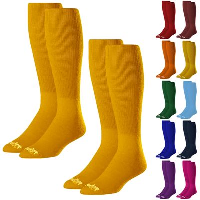 Rawlings Baseball/Softball Socks | 2 Pair | Large | Light Orange