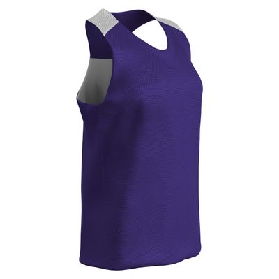 Champro Middie Reversible Women's Lacrosse Polyester Pinnie, Purple,White, Medium