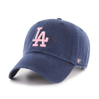 '47 New York Yankees Adjustable Cap Clean Up MLB, Los Angeles Dodgers Navy Pink, One Size
