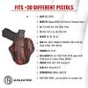 1791 GUNLEATHER P320c Holster, Right Hand OWB Leather Gun Holster for Belts Compatible with Sig Sauer P320c, P229c, HK VP9sk, P2000, 45c and Most compacts with Rails view 3
