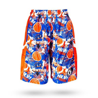 Flow Society Boys NY Hoops Attack Short Blue - Basketball - Athletic Shorts - Gym - Boys