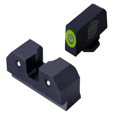 XS SIGHTS R3D Tritium Night Sight Green for Glock 42, 43, 43x, & 48 Gen 1-5, Front and Rear Glow in The Dark Tritium for Tactical Applications