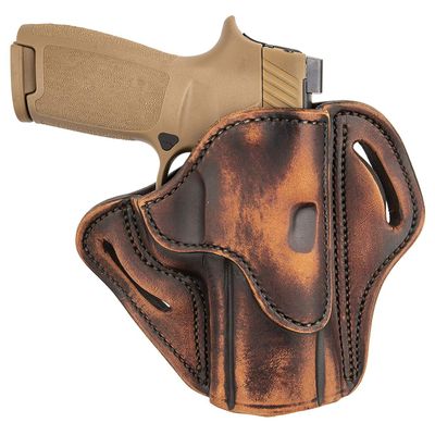 1791 GUNLEATHER P320 Holster, Right Hand OWB Leather Gun Holster for Belts. Compatible with SP2022, P227, HK P30, VP40 and Most Large Frame Pistols
