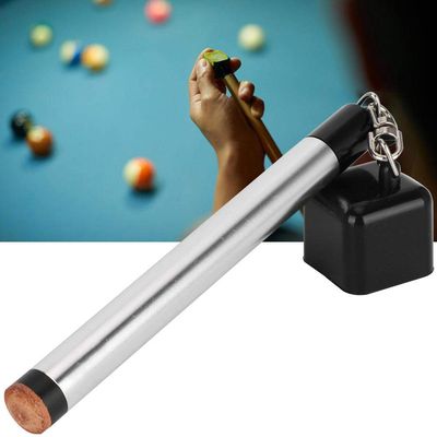 Alomejor Billiard Cue Tip Tool 2 in 1 Pocket Pool Snooker Chalk Holder Pricker Cue Tip Prep Tool Table Handle