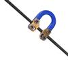 2 Pcs Archery Compound Bow D Loop Metal D Loop Release Bow String Nock Ring Buckle Rope Ulimate Hunting D-Loop U Loop String (Blue) view 2