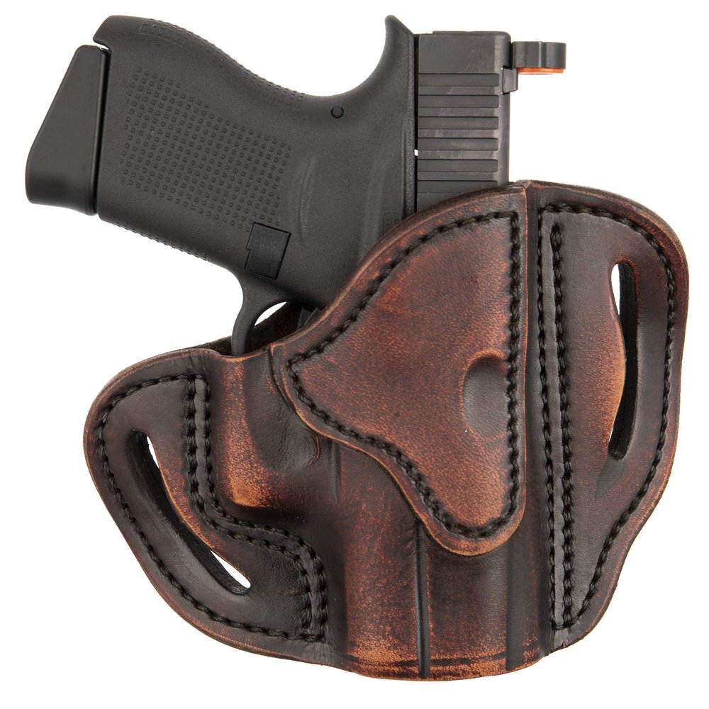 1791 Gunleather Glock 43 Holster, Right Hand OWB G43 Leather Gun Holster for Belts. Fits Glock 43 and Ruger LC9 & Ruger SR22