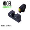 XS SIGHTS R3D Tritium Night Sight Orange for Glock 42, 43, 43x, & 48 Gen 1-5 and Taurus, Front and Rear Glow in The Dark Tritium for Tactical Applications view 2