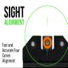 XS SIGHTS R3D Tritium Night Sight Orange for Glock 42, 43, 43x, & 48 Gen 1-5 and Taurus, Front and Rear Glow in The Dark Tritium for Tactical Applications view 3
