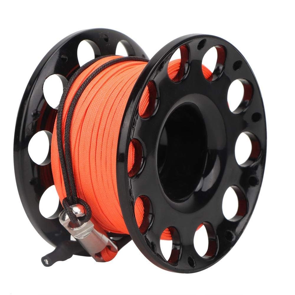 Handle Pulley Spool Reel 30m Plastic Spool Reel Plastic Diving Finger Spool Reel Diver Underwater Accessory Diving