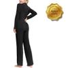 INK+IVY unisex adult Rayon Top & Pajama Set, Breathable Sleepwear Button Up Long Sleeve Shirt with Notch Collar Cute Trouser PJ Sets Nightware Casual Soft Breathabl, Black, X-Small US view 4