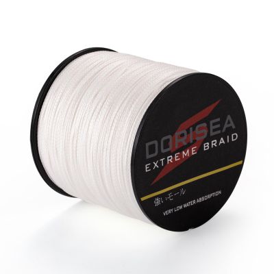 Dorisea Extreme Braid 100% Pe White Braided Fishing Line 109Yards-2187Yards 6-550Lb Test Fishing Wire Fishing String Incredible Superline Zero Stretch (2000m/2187Yards 6lb/0.10mm)