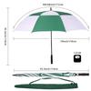 Doubwell golf umbrella large oversize 68 inches air vent double canopy windproof automatic straight rain umbrellas for men and women (white/Deep green) view 2