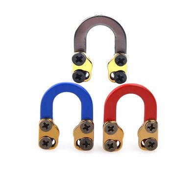2 Pcs Archery Compound Bow D Loop Metal D Loop Release Bow String Nock Ring Buckle Rope Ulimate Hunting D-Loop U Loop String (Grey)