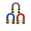 2 Pcs Archery Compound Bow D Loop Metal D Loop Release Bow String Nock Ring Buckle Rope Ulimate Hunting D-Loop U Loop String (Grey) view 1