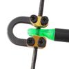 2 Pcs Archery Compound Bow D Loop Metal D Loop Release Bow String Nock Ring Buckle Rope Ulimate Hunting D-Loop U Loop String (Grey) view 2
