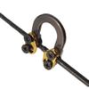 2 Pcs Archery Compound Bow D Loop Metal D Loop Release Bow String Nock Ring Buckle Rope Ulimate Hunting D-Loop U Loop String (Grey) view 3