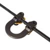 2 Pcs Archery Compound Bow D Loop Metal D Loop Release Bow String Nock Ring Buckle Rope Ulimate Hunting D-Loop U Loop String (Grey) view 4