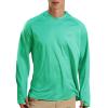 Men's UPF 50+ UV Sun Protection Hoodie Long Sleeve Rash Guard Hiking Fishing Swim T Shirt (Mint Green, S) view 1