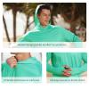 Men's UPF 50+ UV Sun Protection Hoodie Long Sleeve Rash Guard Hiking Fishing Swim T Shirt (Mint Green, S) view 4