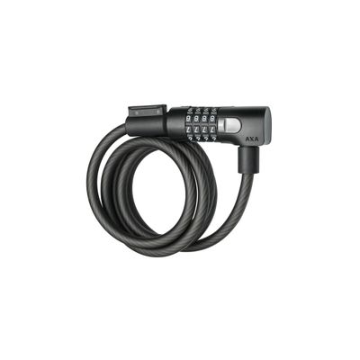 AXA Unisex Adult's Code Kabelschloss Resolute C10-150 Cable Lock, Black, 150 cm Lang