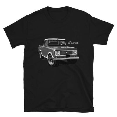 1964 International Harvester Scout Vintage Truck Short-Sleeve Unisex T-Shirt Black