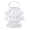 YiZYiF Colonial Jabot Victorian Renaissance Ruffled Lace Jabot Steampunk Neck Collar Necktie Cosplay Costume Accessory White One Size view 1