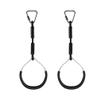 BESPORTBLE 2pcs Swing Bar Rings Kids Gymnastic Rings Wear Resistant for Climbing Frames and Garden Swings Outdoor Backyard Play(Black) view 1