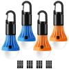 Lepro LED Camping Lantern, Camping Essentials, 3 Lighting Modes, Hanging Tent Light Bulbs with Clip Hook for Camping, Hiking, Hurricane, Storms, Outages, Collapsible, Batteries Included, 4 Packs view 1