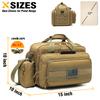 DBTAC Gun Range Bag Deluxe Middle Size | Tactical 2~4 Pistol Shooting Range Duffle Bag with Lockable Zipper for Handguns and Ammo (Brown) view 3